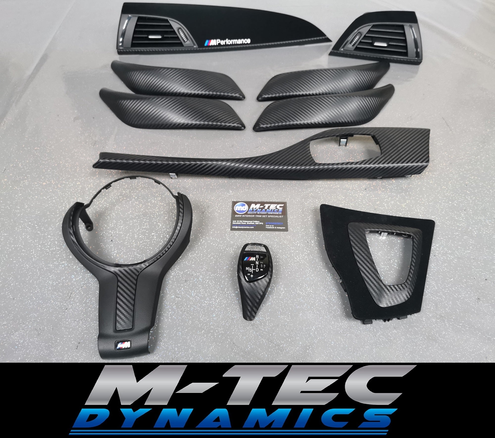 BMW F20 F21 F22 F23 PERFORMANCE STYLE INTERIOR TRIM SET - 3D CARBON - WRAPPING SERVICE