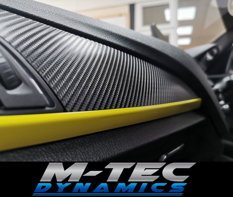 WRAPPING SERVICE - BMW F2X TRIM SET 4D CARBON / YELLOW / CUSTOM ACCENT