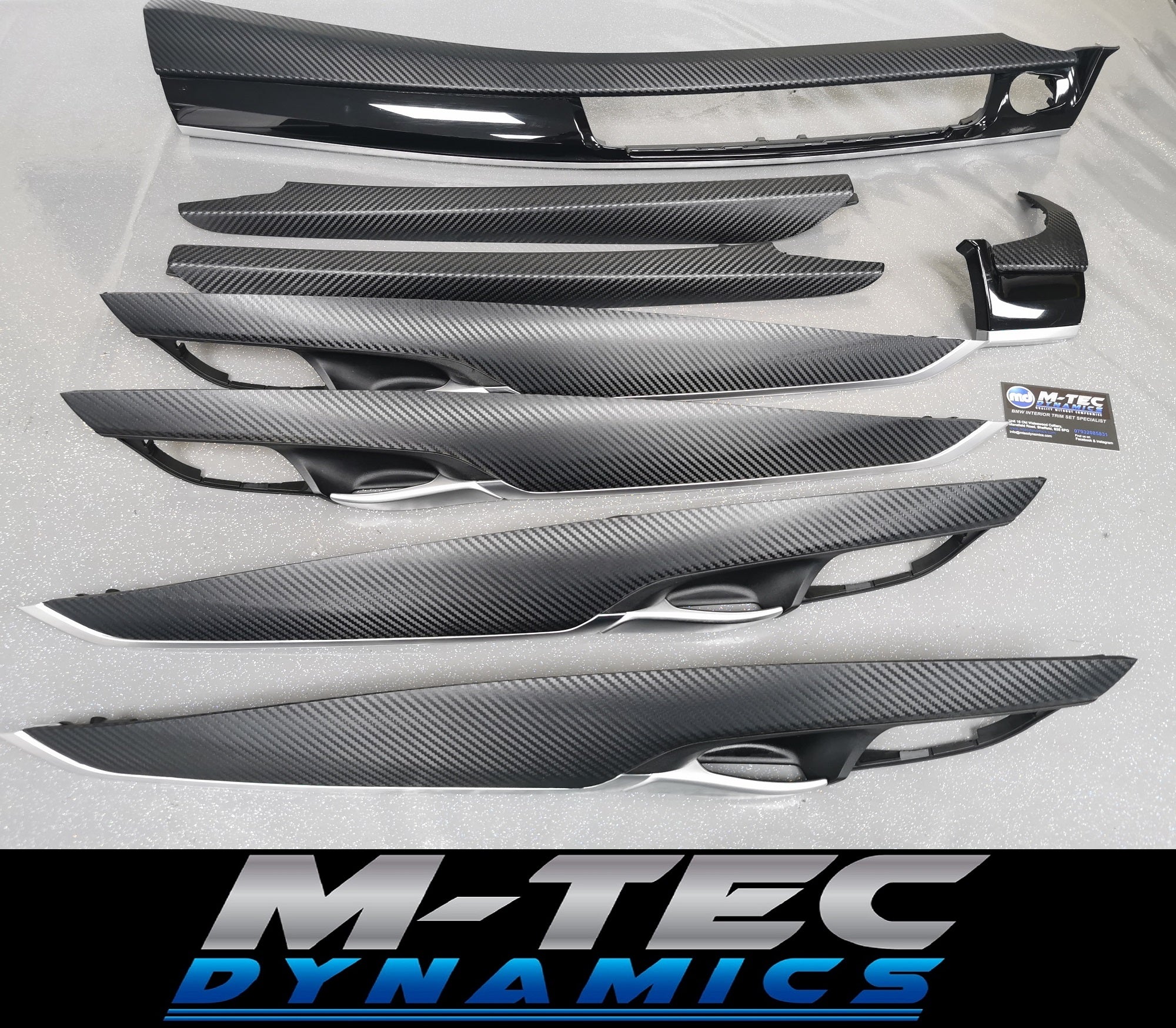BMW X5 F15 INTERIOR TRIM SET - 3D BLACK CARBON
