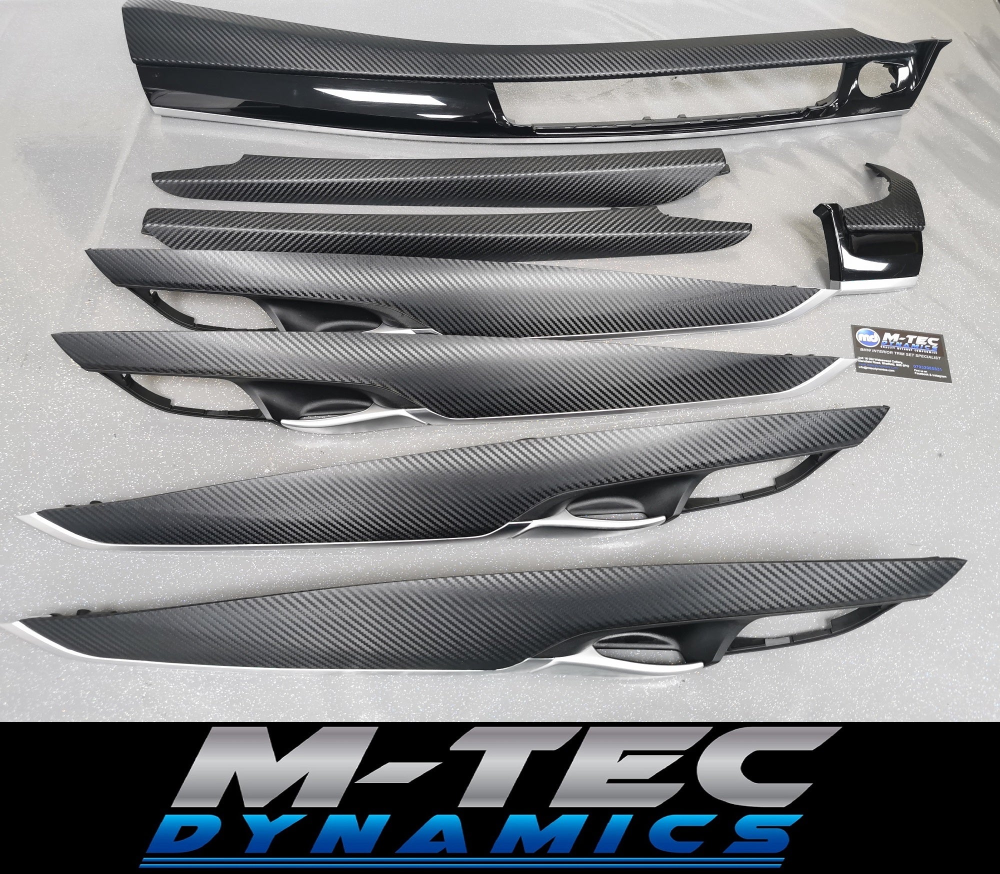 BMW X5 F15 3D BLACK CARBON INTERIOR TRIM SET