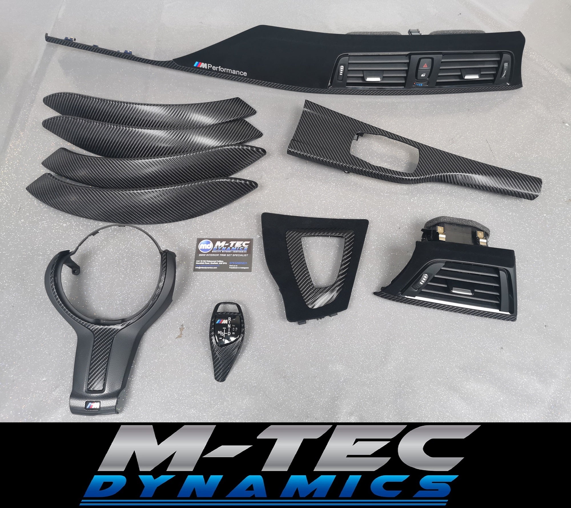 WRAPPING SERVICE - BMW F3X F8X PERFORMANCE STYLE INTERIOR TRIM SET - 4D CARBON