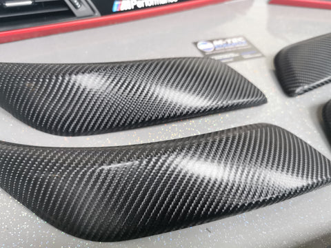 BMW F21 F22 CUSTOM INTERIOR TRIM SET - 4D CARBON / ALCANTARA / RED ACCENT