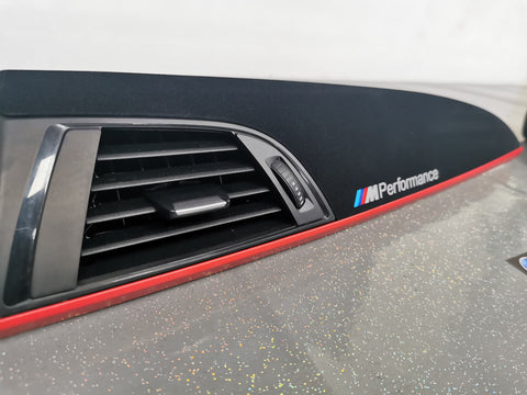 BMW F21 F22 CUSTOM INTERIOR TRIM SET - 4D CARBON / ALCANTARA / RED ACCENT