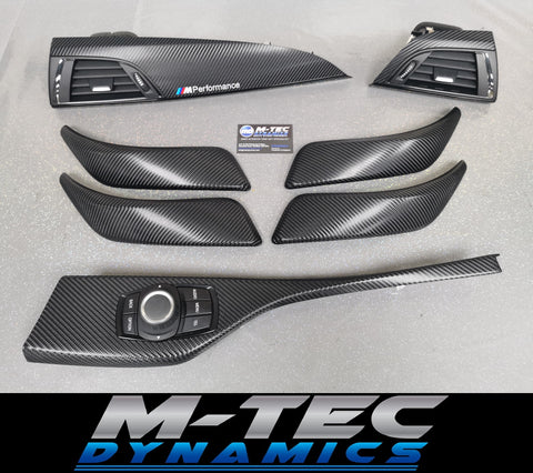 BMW F20 INTERIOR TRIM SET - 4D CARBON / GLOSS BLACK ACCENT