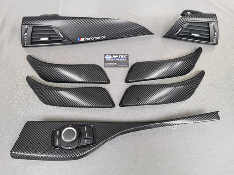 BMW F20 INTERIOR TRIM SET - 4D CARBON / GLOSS BLACK ACCENT