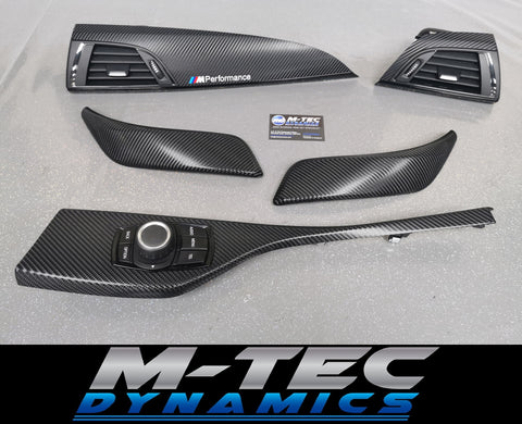 BMW F21 F22 INTERIOR TRIM SET - 4D CARBON / GLOSS BLACK ACCENT