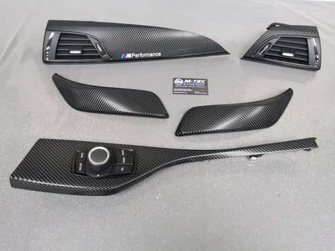 BMW F21 F22 INTERIOR TRIM SET - 4D CARBON / GLOSS BLACK ACCENT
