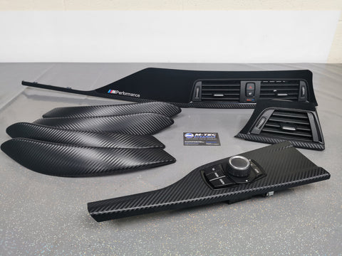 BMW F30 F31 F36 F80 PERFORMANCE STYLE INTERIOR TRIM SET - 3D CARBON