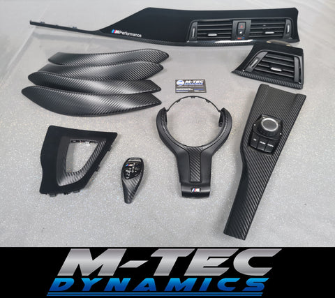 WRAPPING SERVICE - BMW F3X F8X PERFORMANCE STYLE INTERIOR TRIM SET - 3D CARBON