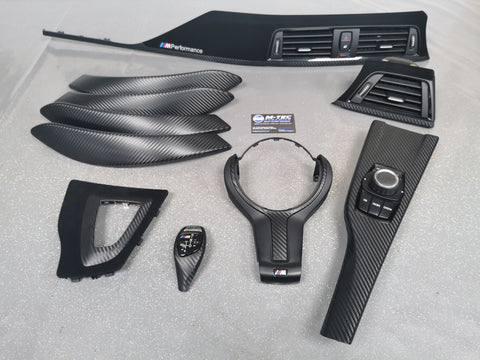 WRAPPING SERVICE - BMW F3X F8X PERFORMANCE STYLE INTERIOR TRIM SET - 3D CARBON