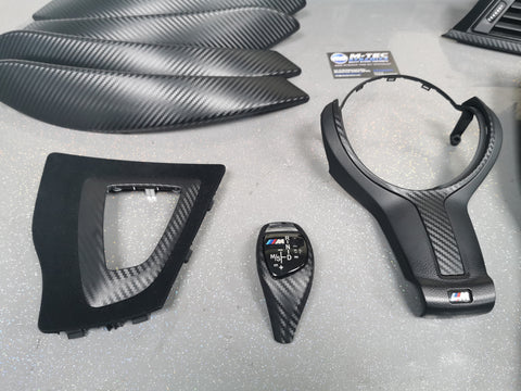 WRAPPING SERVICE - BMW F3X F8X PERFORMANCE STYLE INTERIOR TRIM SET - 3D CARBON