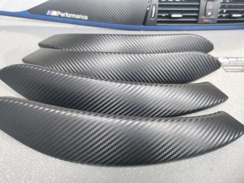 WRAPPING SERVICE - BMW F3X F8X INTERIOR TRIM SET - 3D CARBON / BLUE ACCENT