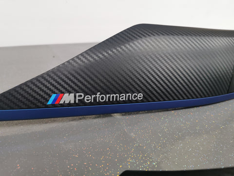 BMW F32 COUPE F82 M4 INTERIOR TRIM SET - 3D CARBON / BLUE ACCENT