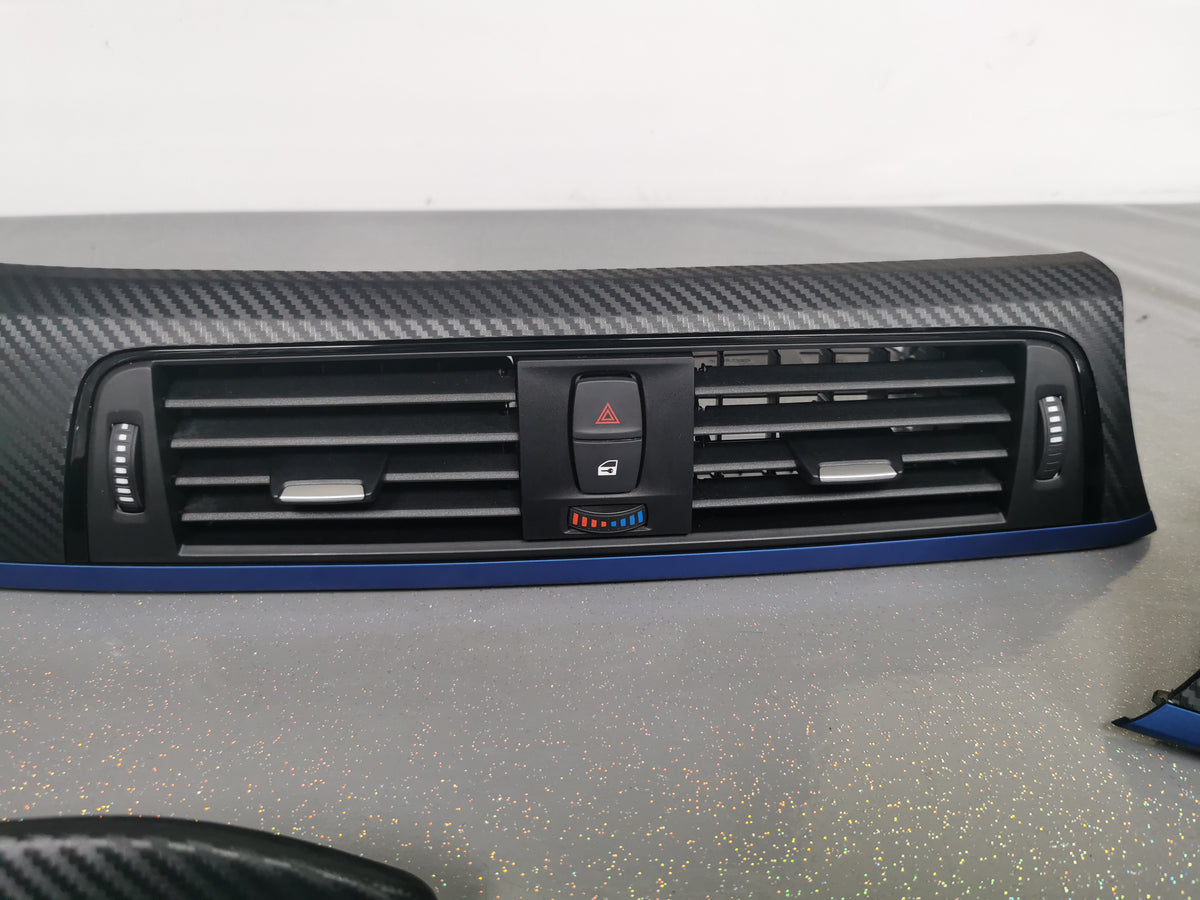 BMW F30 F31 F36 INTERIOR TRIM SET - 3D CARBON / BLUE ACCENT