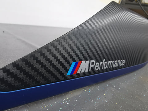 BMW F30 F31 F36 F80 M3 INTERIOR TRIM SET - 3D CARBON / BLUE ACCENT