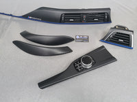 BMW F32 COUPE LCI INTERIOR TRIM SET - 3D CARBON / BLUE ACCENT