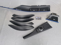 BMW F30 F31 F36 F80 LCI INTERIOR TRIM SET - 3D CARBON / BLUE ACCENT