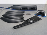 BMW F30 F31 F36 F80 LCI INTERIOR TRIM SET - 3D CARBON / BLUE ACCENT