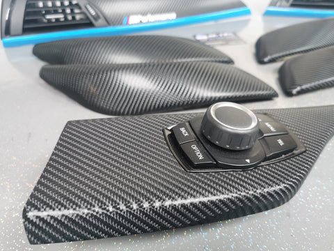 WRAPPING SERVICE - BMW F2X TRIM SET 4D CARBON / BLUE / CUSTOM ACCENT