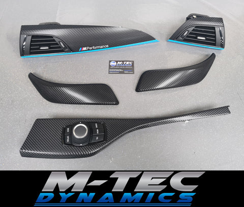 WRAPPING SERVICE - BMW F2X TRIM SET 4D CARBON / BLUE / CUSTOM ACCENT
