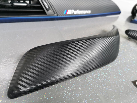 BMW F21 F22 INTERIOR TRIM SET - 3D CARBON / BLUE ACCENT