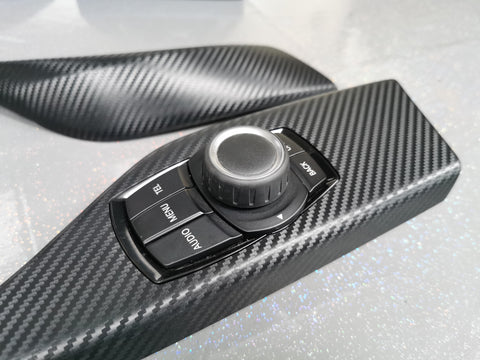 BMW F21 F22 INTERIOR TRIM SET - 3D CARBON / BLUE ACCENT