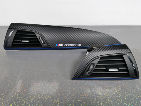 BMW F20 INTERIOR TRIM SET - 3D CARBON / BLUE ACCENT