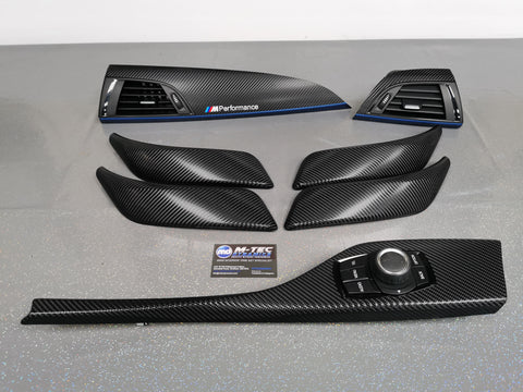 BMW F20 INTERIOR TRIM SET - 4D CARBON / BLUE ACCENT