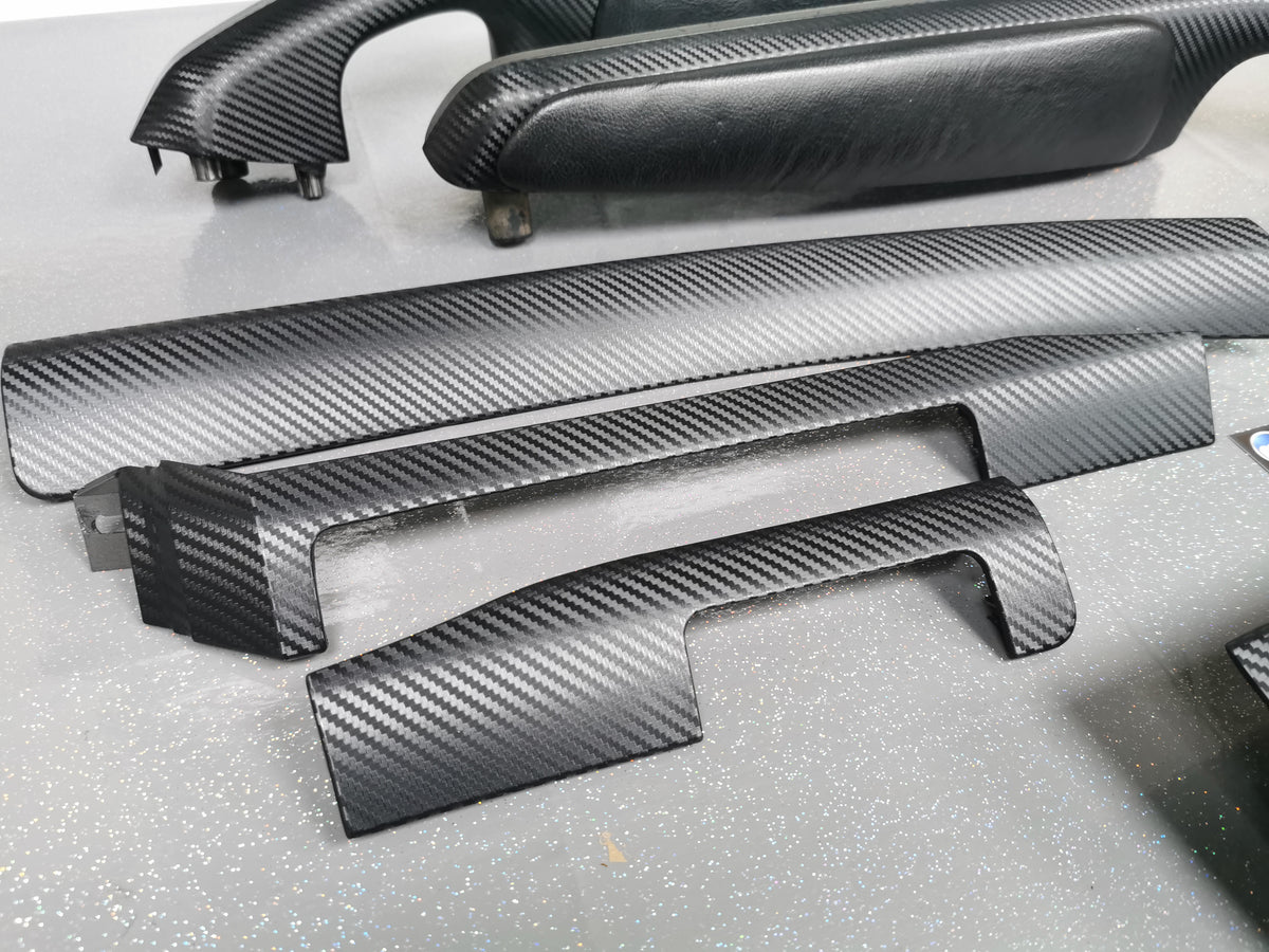 BMW E46 CONVERTIBLE INTERIOR TRIM SET - BLACK 3D CARBON