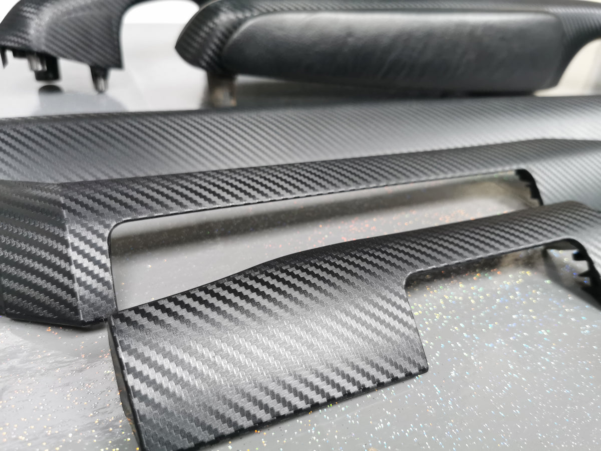 BMW E46 CONVERTIBLE INTERIOR TRIM SET - BLACK 3D CARBON