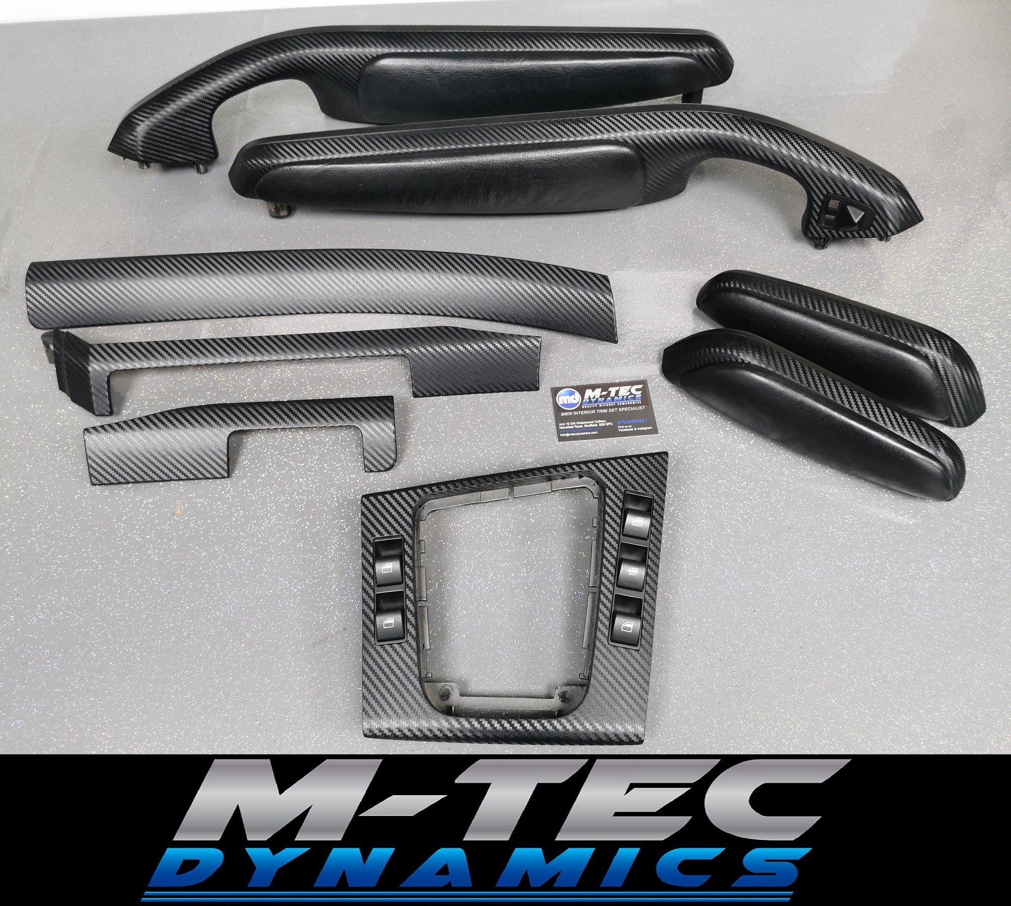 BMW E46 CONVERTIBLE BLACK 3D CARBON INTERIOR TRIM SET