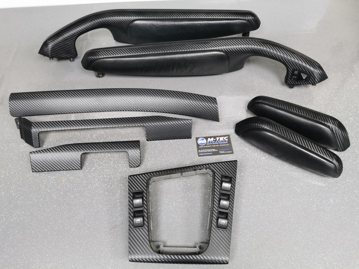 BMW E46 CONVERTIBLE INTERIOR TRIM SET - BLACK 3D CARBON