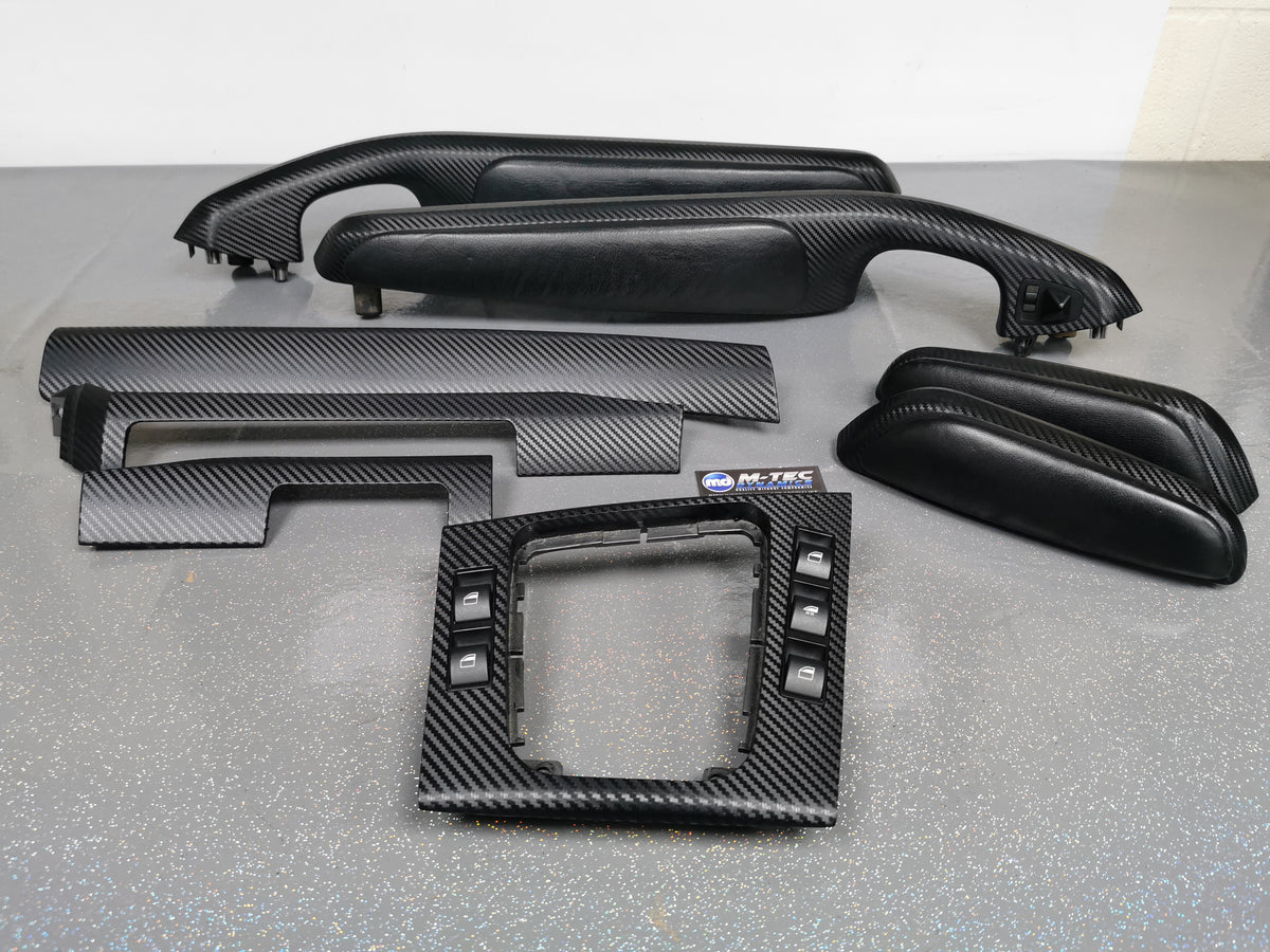 BMW E46 CONVERTIBLE INTERIOR TRIM SET - BLACK 3D CARBON