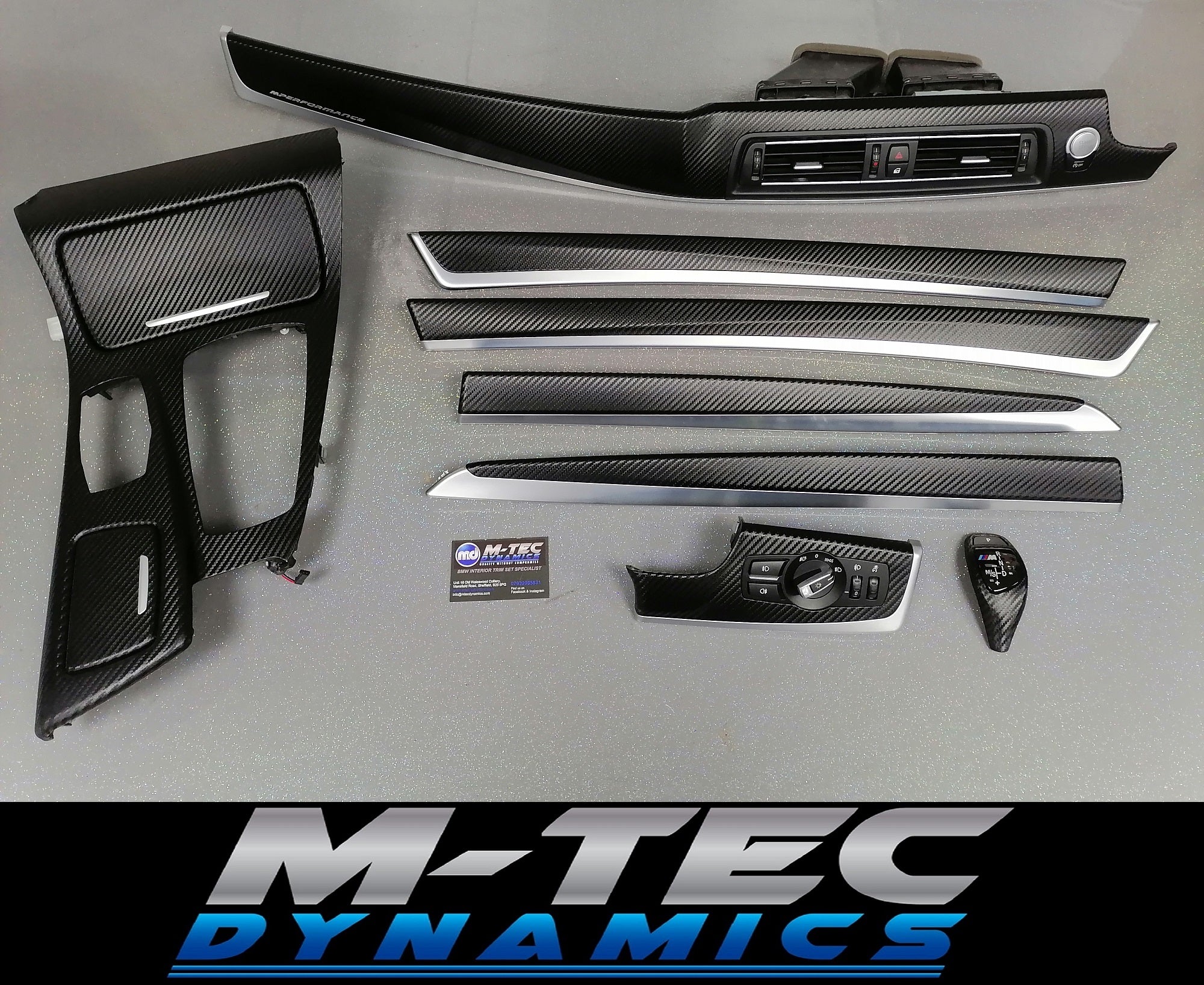 BMW F10 F11 CUSTOM BLACK CARBON FABRIC INTERIOR TRIM SET