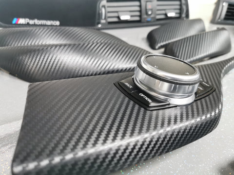 BMW F20 F21 F22 F23 LCI-2 PERFORMANCE STYLE INTERIOR TRIM SET - 3D CARBON - WRAPPING SERVICE