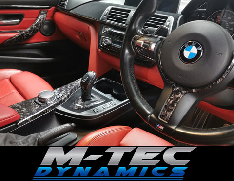 WRAPPING SERVICE - BMW F3X INTERIOR TRIM SET 3M FORGED CARBON / ALCANTARA (CUSTOM) F30 F31 F32 F33 F36