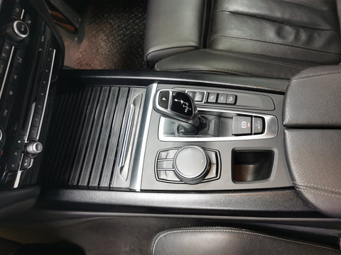 BMW X5 F15 CENTRE CONSOLE SIDE TRIMS WRAPPING SERVICE - BLACK LEATHER STYLE
