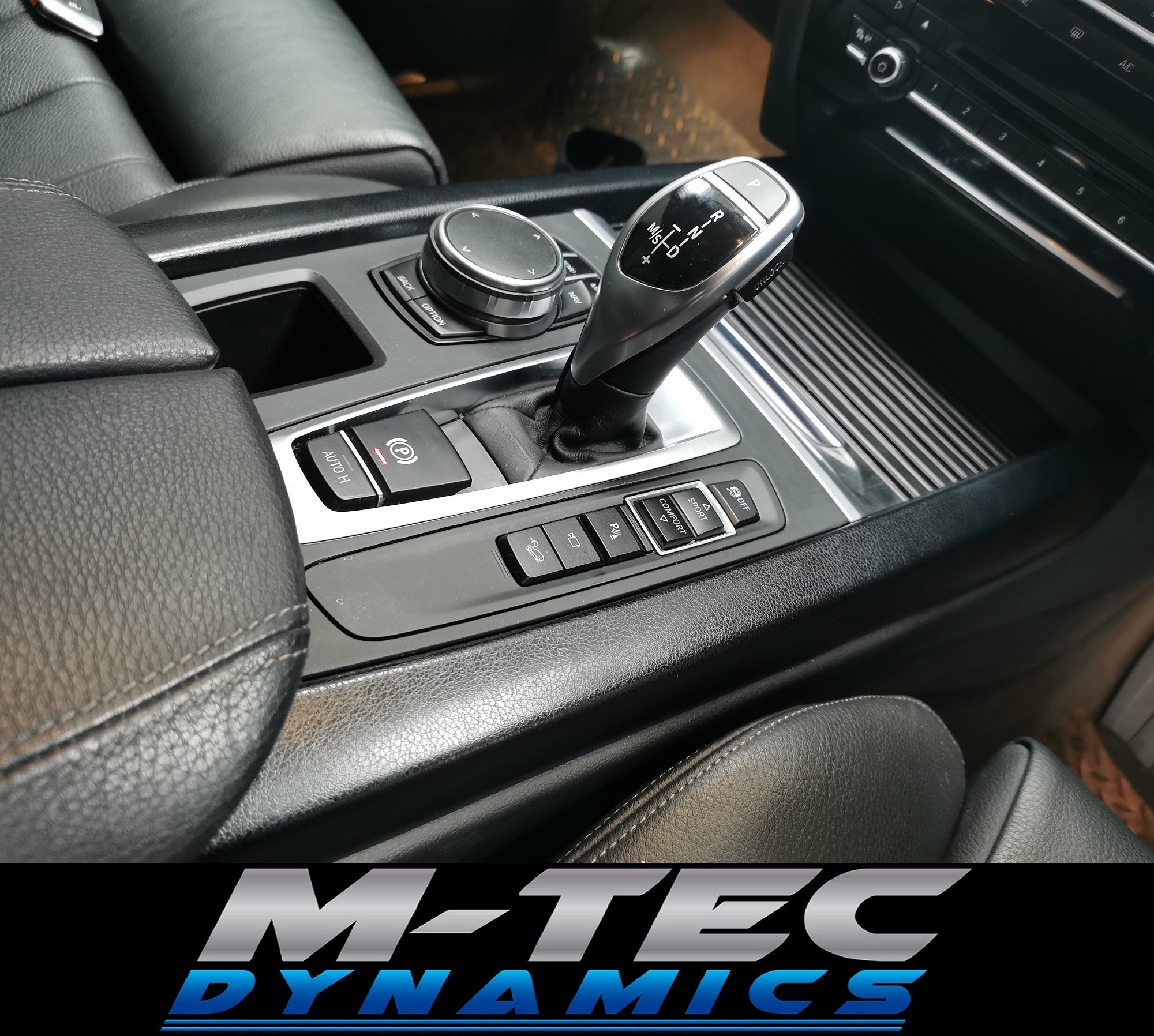 BMW X5 F15 CENTRE CONSOLE SIDE TRIMS WRAPPING SERVICE - BLACK LEATHER STYLE