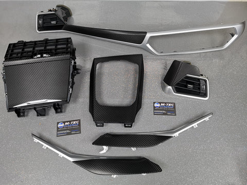 WRAPPING SERVICE - BMW G20 G21 INTERIOR TRIM SET - DEEP TEXTURED GLOSSY BLACK CARBON (MTD-TEX)