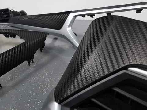 WRAPPING SERVICE - BMW G20 G21 INTERIOR TRIM SET - DEEP TEXTURED GLOSSY BLACK CARBON (MTD-TEX)