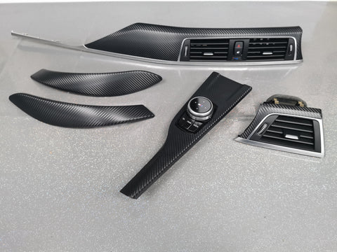 BMW F32 COUPE LCI INTERIOR TRIM SET - 3D CARBON / SILVER ACCENT