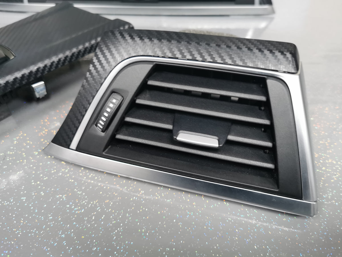 BMW F32 COUPE LCI INTERIOR TRIM SET - 3D CARBON / SILVER ACCENT