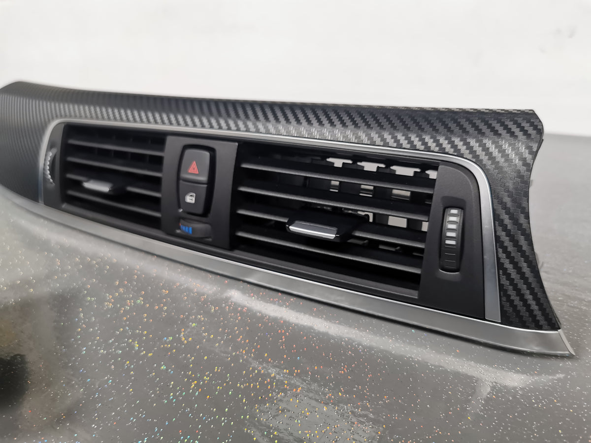 BMW F32 COUPE LCI INTERIOR TRIM SET - 3D CARBON / SILVER ACCENT