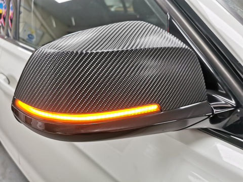 BMW DYNAMIC SEQUENTIAL LED MIRROR INDICATORS - SMOKED LENS - 1/2/3/4 SERIES F2X F3X