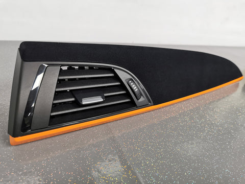 BMW F21 / F22 CUSTOM INTERIOR TRIM SET - 3D CARBON / ALCANTARA / ORANGE ACCENT
