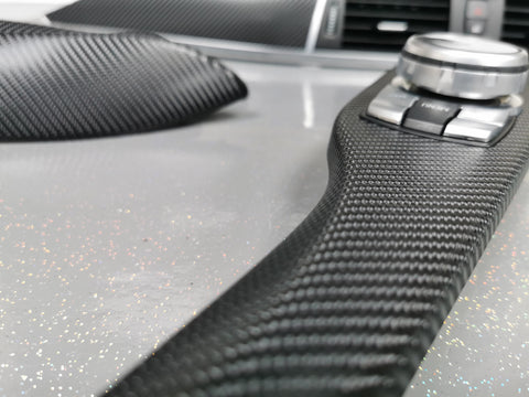 BMW F30 F31 F36 F80 LCI INTERIOR TRIM SET - 4D CARBON / SILVER ACCENT