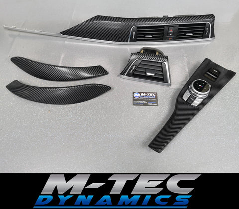 BMW F33 CONVERTIBLE LCI INTERIOR TRIM SET - 4D CARBON / SILVER ACCENT