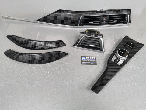 BMW F33 CONVERTIBLE LCI INTERIOR TRIM SET - 4D CARBON / SILVER ACCENT