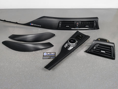BMW F33 CONVERTIBLE INTERIOR TRIM SET - 3D CARBON / BLACK ACCENT