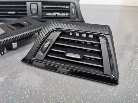 BMW F33 CONVERTIBLE INTERIOR TRIM SET - 3D CARBON / BLACK ACCENT